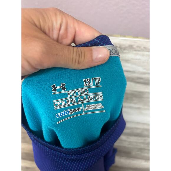 Under Armour Shirt Womens Size XL Cold Gear Long Sleeve Base Layer Top Blue - Picture 2 of 11
